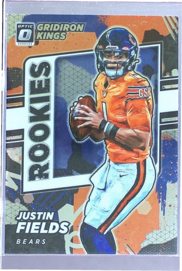 2021 Donruss Optic Justin Fields RC #RGK-4 Bears Rookie Gridiron Kings