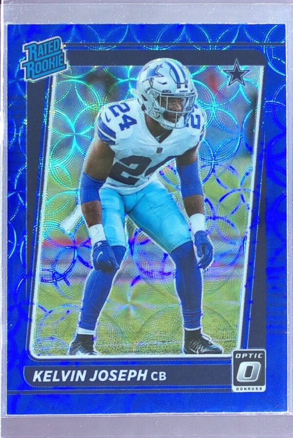 2021 Donruss Optic Kelvin Joseph Blue Scope RC #250 Cowboys