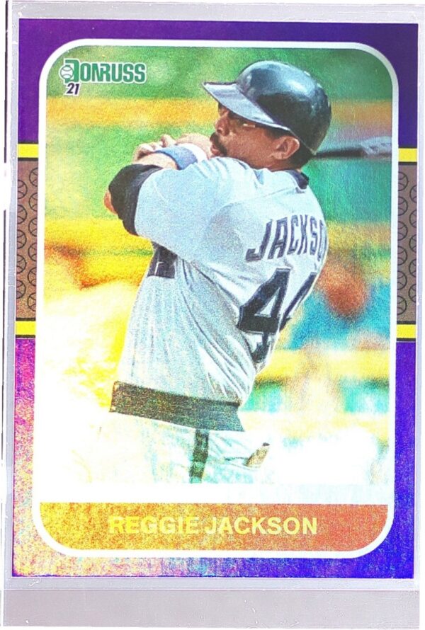 2021 Donruss Reggie Jackson Holo Purple #233 Angels