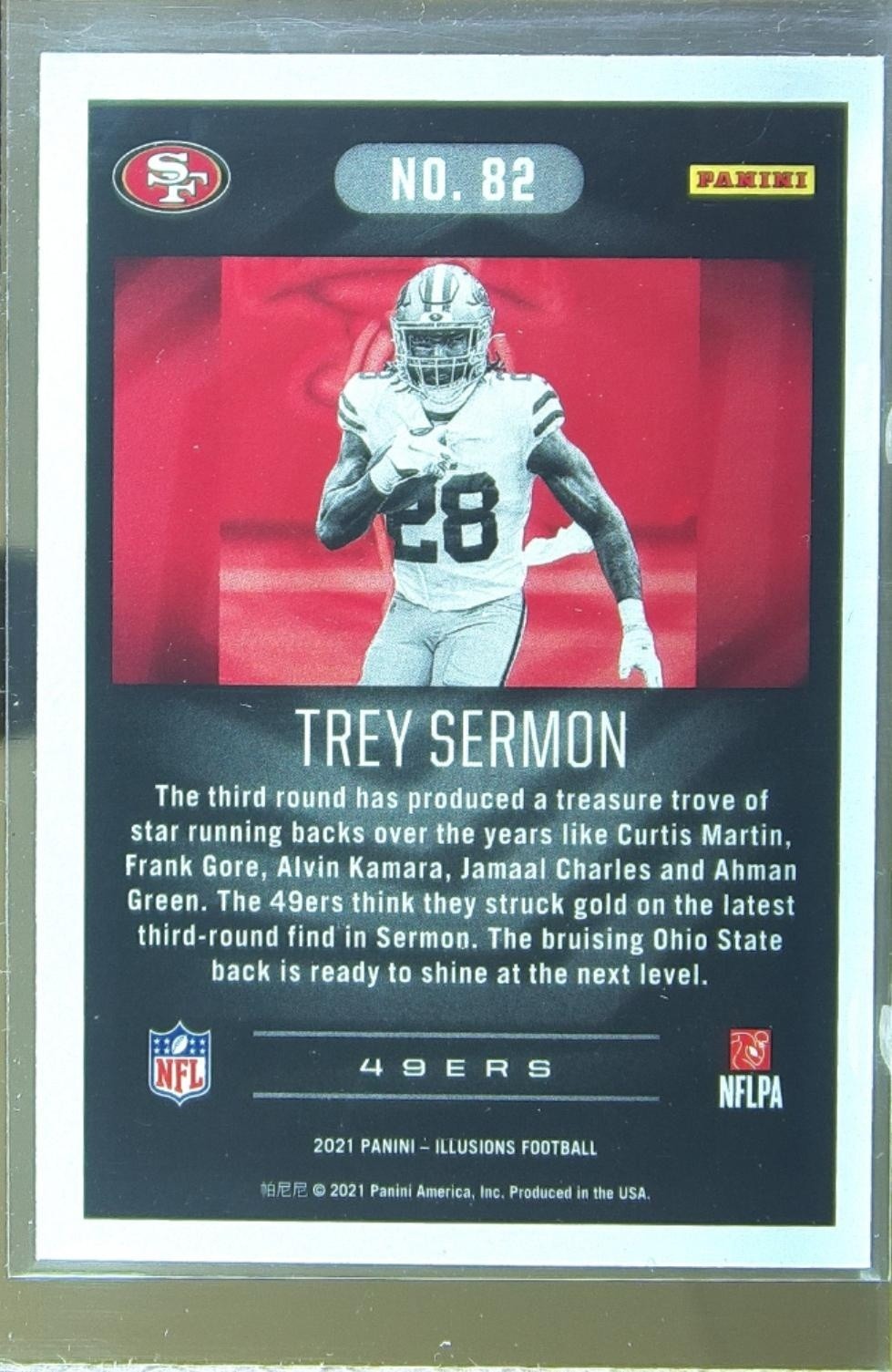 2021 Illusions Trey Sermon Retail RC #82 49ers - Image 3