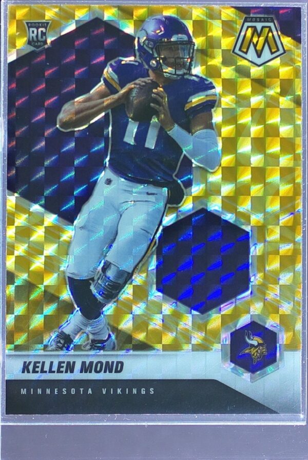 2021 Mosaic Kellen Mond Prizm Reactive Yellow RC #321 Vikings