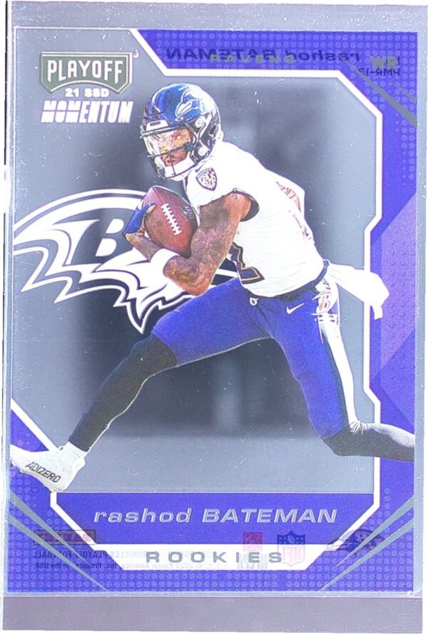 2021 Panini Chronicles Rashod Bateman RC #PMR-13 Ravens Playoff Momentum Rookies