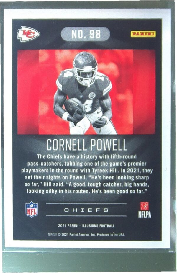 2021 Panini Illusions Cornell Powell RC #98 Chiefs - Image 3