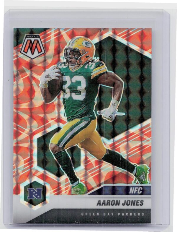 2021 Panini Mosaic Aaron Jones Prizm Reactive Orange #212 Packers