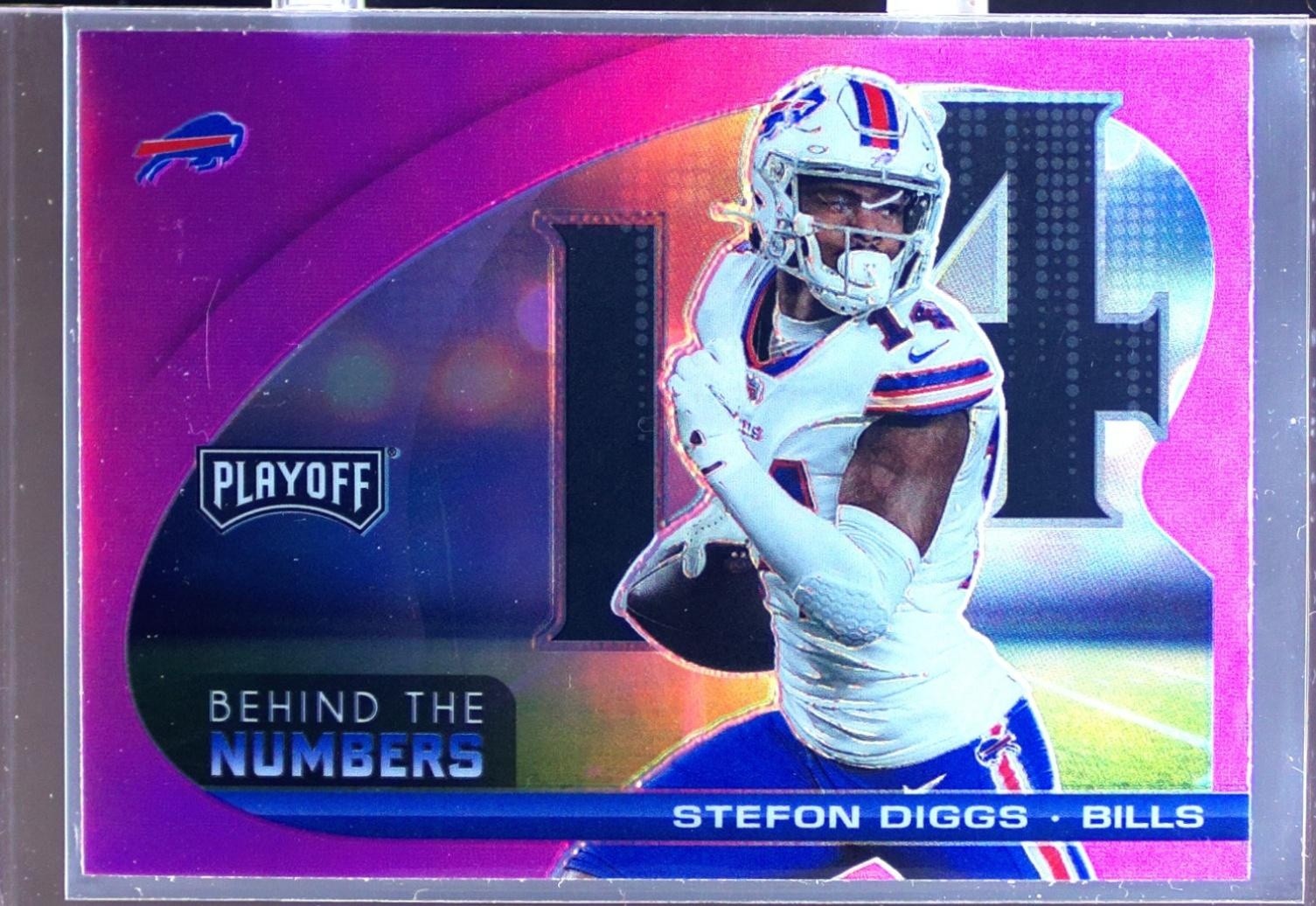 2021 Playoff Stefon Diggs #BTN-SDI Bills Behind the Numbers Pink