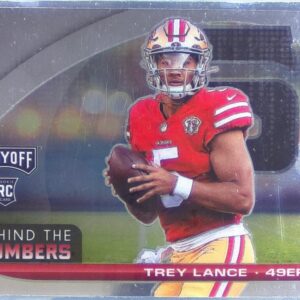 2021 Playoff Trey Lance RC #BTN-TLA 49ers Behind the Numbers