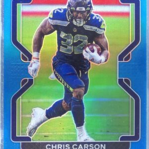 2021 Prizm Chris Carson Light Blue #46 Seahawks