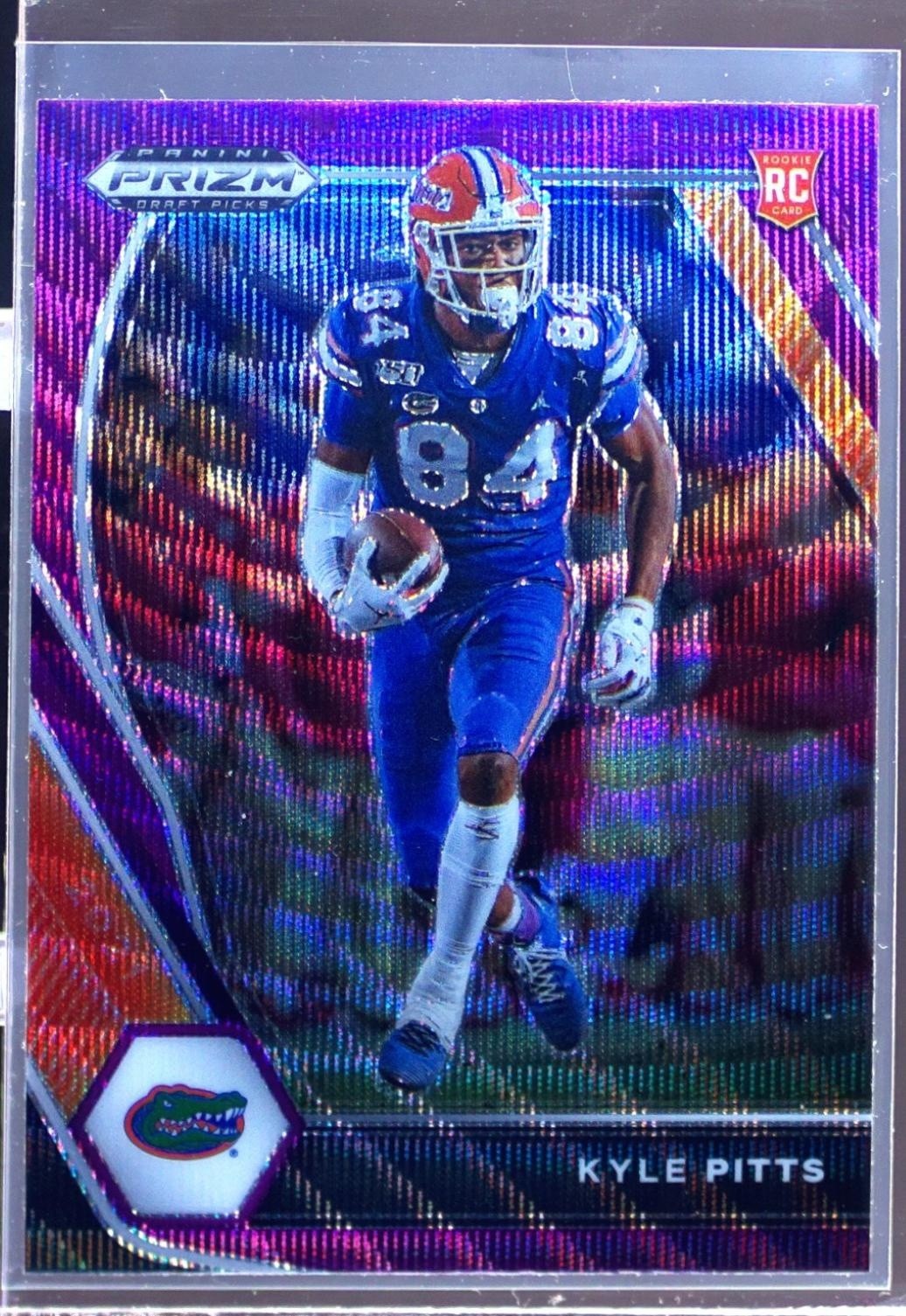 2021 Prizm Draft Picks Kyle Pitts Purple Wave RC #108 Gators