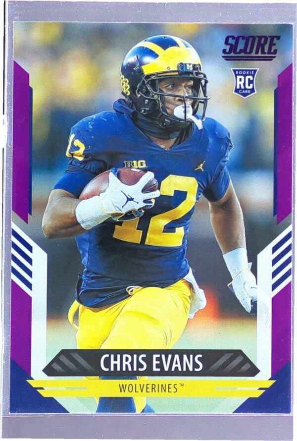 2021 Score Chris Evans Purple RC #380 Wolverines