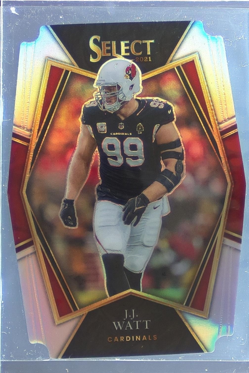 2021 Select J.J. Watt Silver Prizm Die Cut #103 Cardinals
