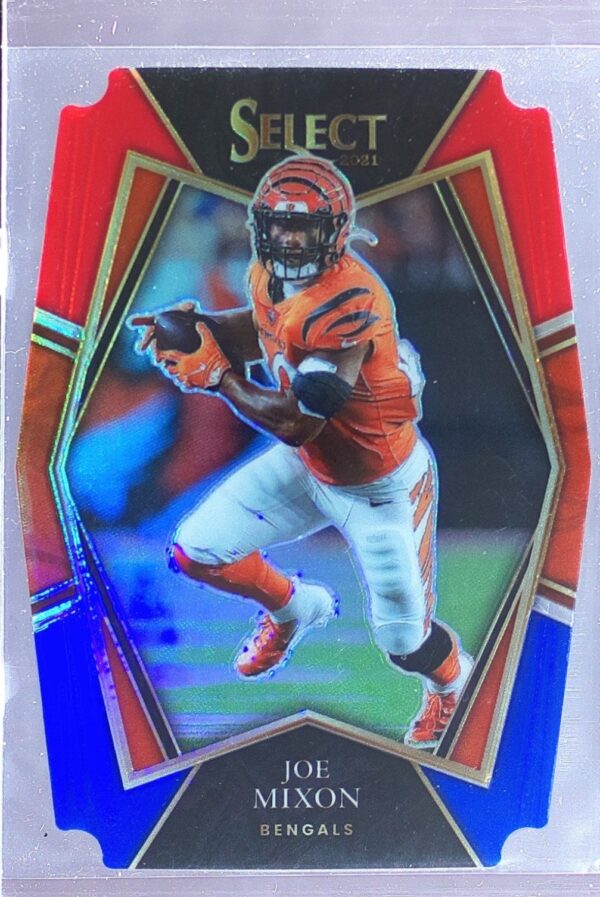 2021 Select Joe Mixon Red and Blue Prizm Die Cut #109 Bengals