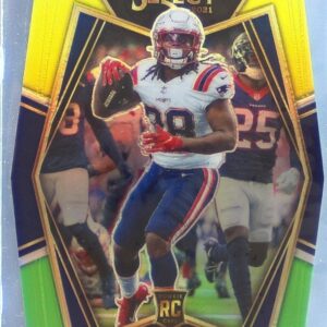 2021 Select Rhamondre Stevenson Green and Yellow Prizm Die Cut RC #175 Patriots