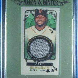 2021 Topps Allen & Ginter David Ortiz MEM #MFR-DO Sox Framed Mini Relics