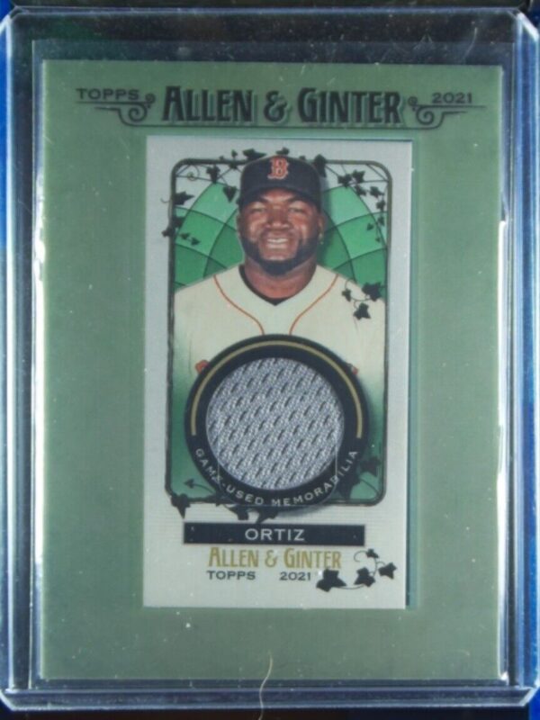 2021 Topps Allen & Ginter David Ortiz MEM #MFR-DO Sox Framed Mini Relics