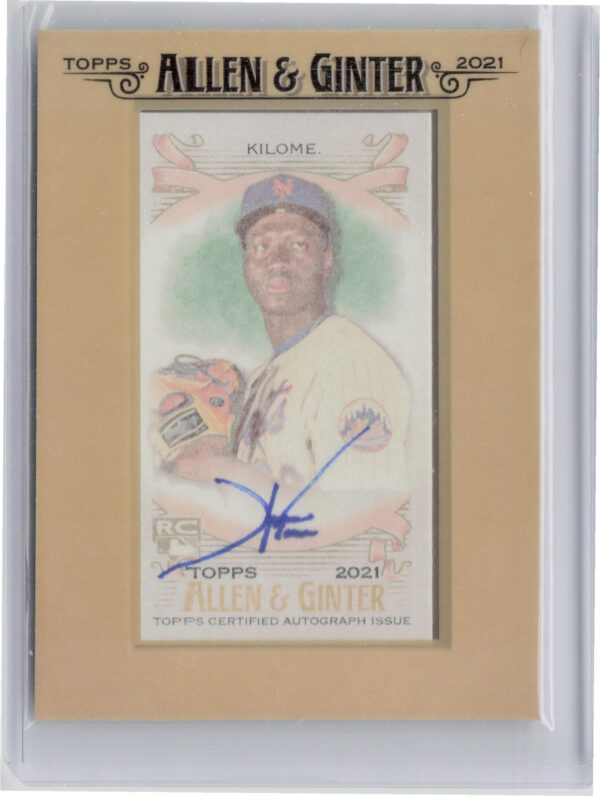 2021 Topps Allen & Ginter Franklyn Kilome AU #FMA-FK Mets Framed Mini Baseball A