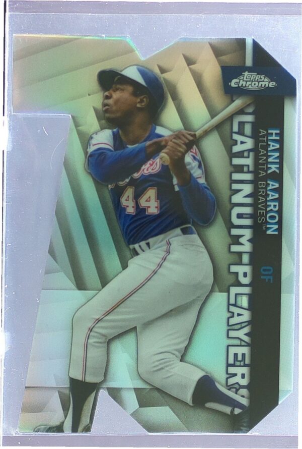 2021 Topps Chrome Update Hank Aaron #CPDC-2 Braves Platinum Players Die Cuts