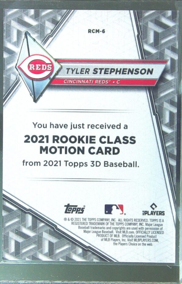 2021 Topps On-Demand Set 6: MLB 3D Tyler Stephenson #RCM-6 Reds RC Class Motion - Image 3
