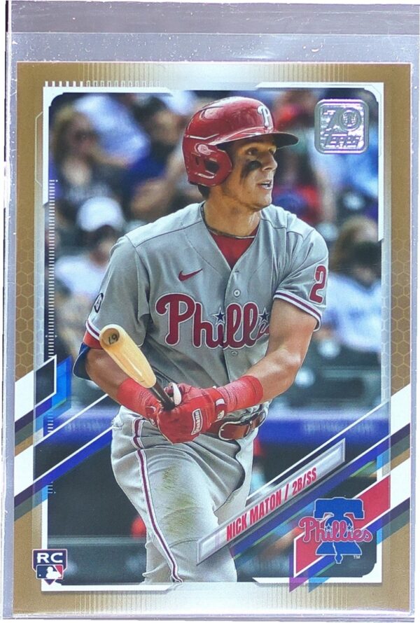 2021 Topps Update Nick Maton Gold /2021 RC #US251 Phillies