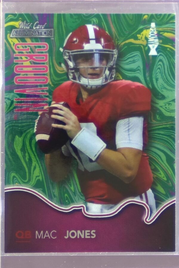 2021 Wild Card Alumination Mac Jones RC #GG-4 Tide Green Groovin' Pink