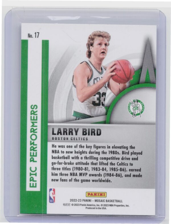 2022-23 Panini Mosaic Larry Bird Epic Performers #17 Celtics - Image 3