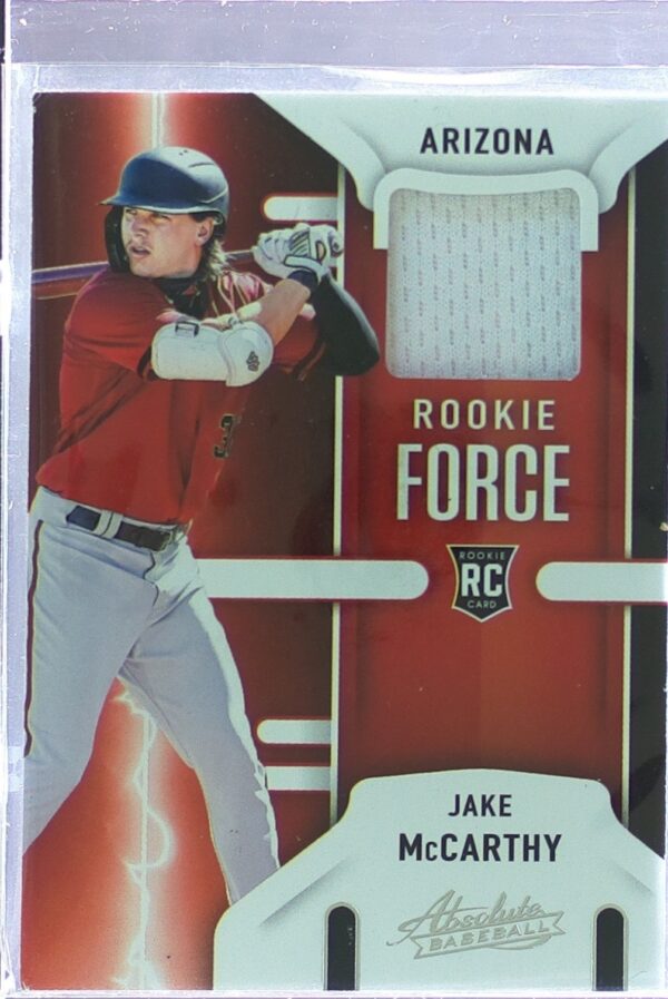 2022 Absolute Jake McCarthy JSY RC #RF-JM Diamondbacks Rookie Force Retail