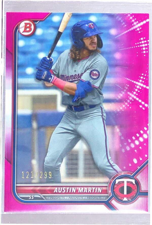 2022 Bowman Austin Martin /299 #BP-139 Twins Prospects Fuchsia