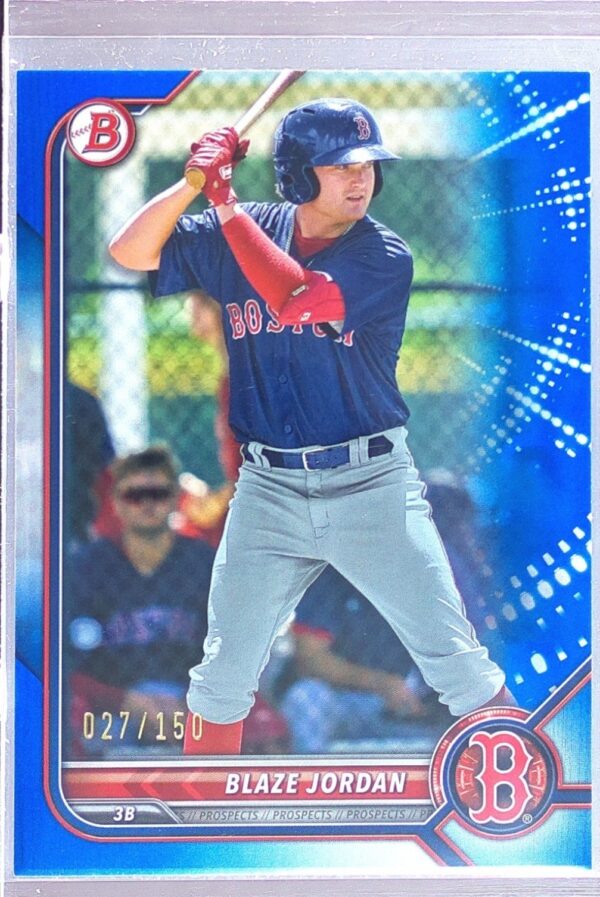 2022 Bowman Blaze Jordan /150 #BP-58 Sox Prospects Blue