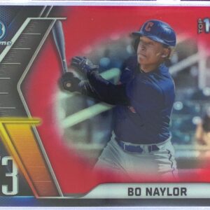 2022 Bowman Bo Naylor /5 #BTP-73 Guardians Bowman Scouts' Top 100 Red Refractor
