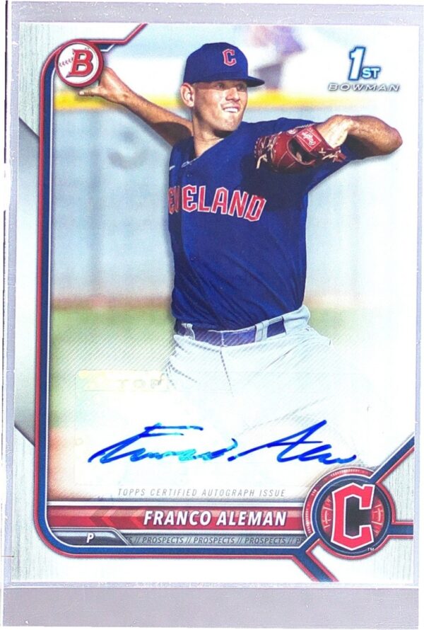 2022 Bowman Franco Aleman Auto #PPA-FA Guardians Prospect Autographs