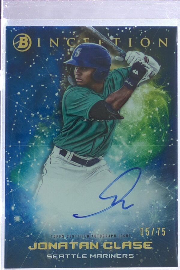 2022 Bowman Inception Jonatan Clase Auto /75 #PPA-JC Primordial Prospects