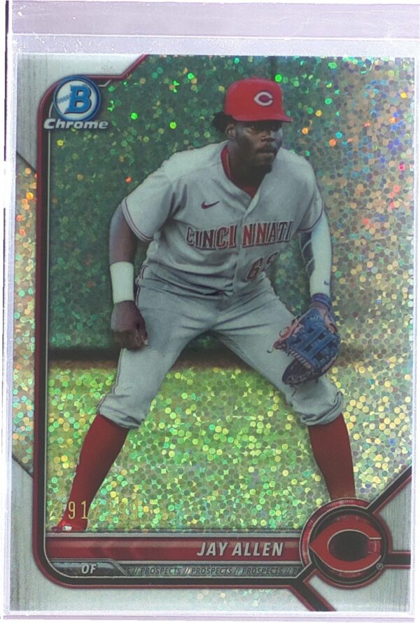2022 Bowman Jay Allen /299 #BCP-114 Reds Chrome Prospects Speckle Refractors