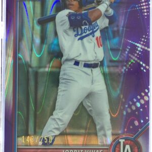 2022 Bowman Jorbit Vivas /250 #BCP-24 Dodgers Chrome Prospects Purple RayWave