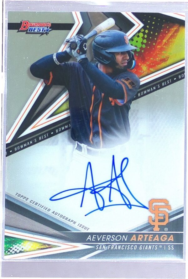 2022 Bowman's Best Aeverson Arteaga Auto #B22-AA Giants Best of 2022 Autographs