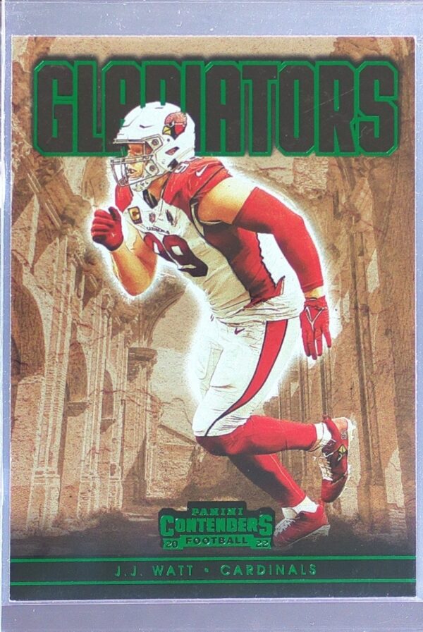 2022 Contenders J.J. Watt #GLD-JJW Cardinals Gladiators Emerald