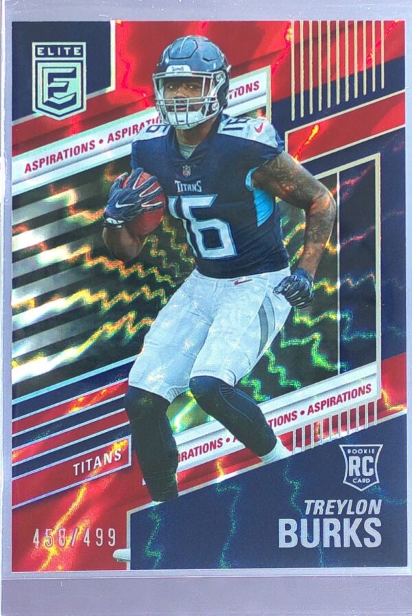 2022 Donruss Elite Treylon Burks Aspirations Shimmer /499 RC #119 Titans