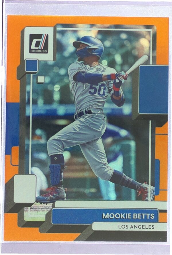 2022 Donruss Mookie Betts Holo Orange #211 Dodgers