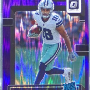 2022 Donruss Optic Jalen Tolbert Purple Shock RC #231 Cowboys