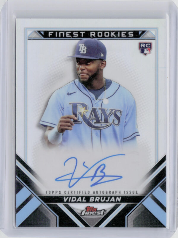 2022 Finest Vidal Brujan AU #FRDA-VB Rays Finest Rookies Design Variation Autogr
