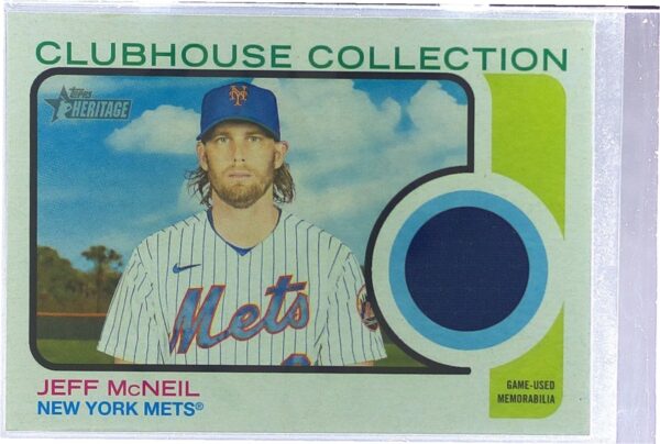 2022 Heritage Jeff McNeil JSY #CC-JMC Mets Clubhouse Collection Relics