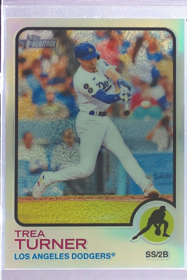 2022 Heritage Trea Turner Chrome Refractor /673 #434 Dodgers