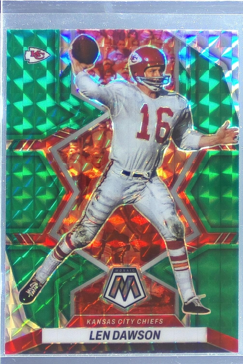 2022 Mosaic Len Dawson Mosaic Green #237 Chiefs