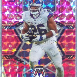 2022 Mosaic Saquon Barkley Mosaic Camo Pink #146 Giants