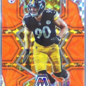2022 Mosaic T.J. Watt Mosaic Reactive Orange #167 Steelers
