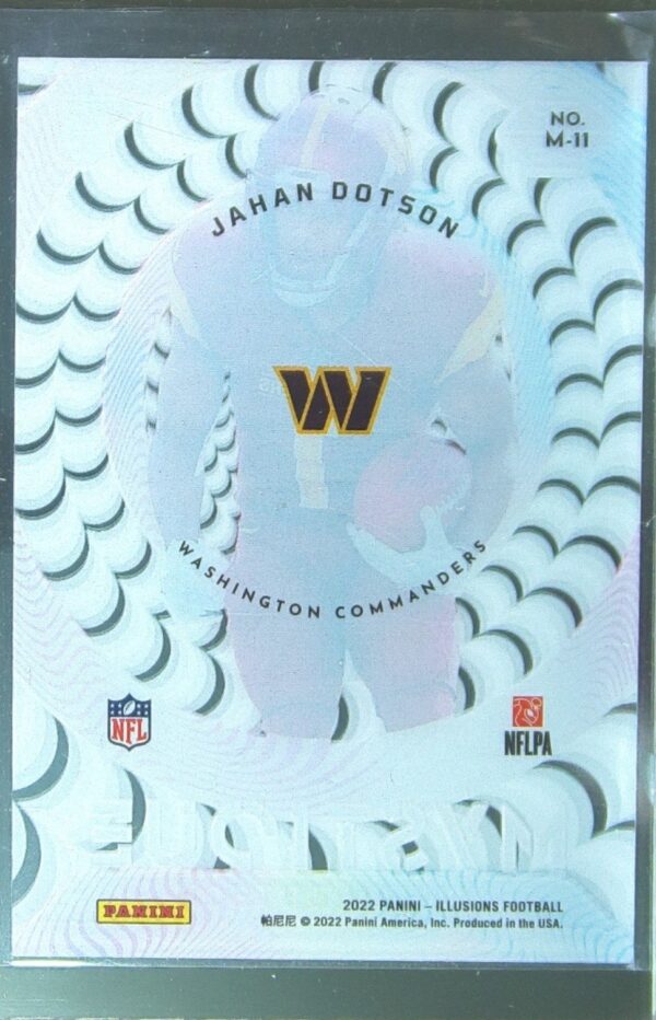 2022 Panini Illusions Jahan Dotson RC #M-11 Commanders Mystique - Image 3