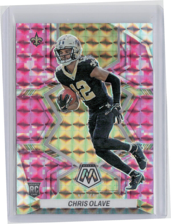 2022 Panini Mosaic Chris Olave Mosaic Camo Pink #277 Saints
