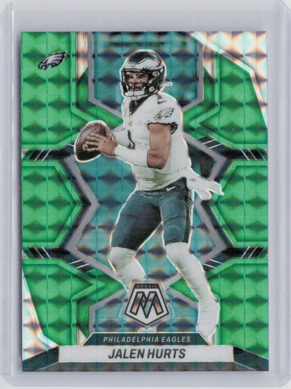 2022 Panini Mosaic Jalen Hurts Mosaic Green #156 Eagles