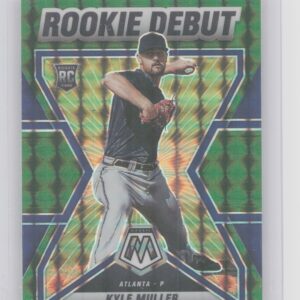 2022 Panini Mosaic Kyle Muller #RD-17 Braves Rookie Debut Green Mosaic