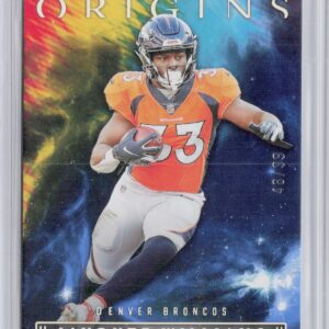2022 Panini Origins Javonte Williams Blue SN99 #29 Broncos