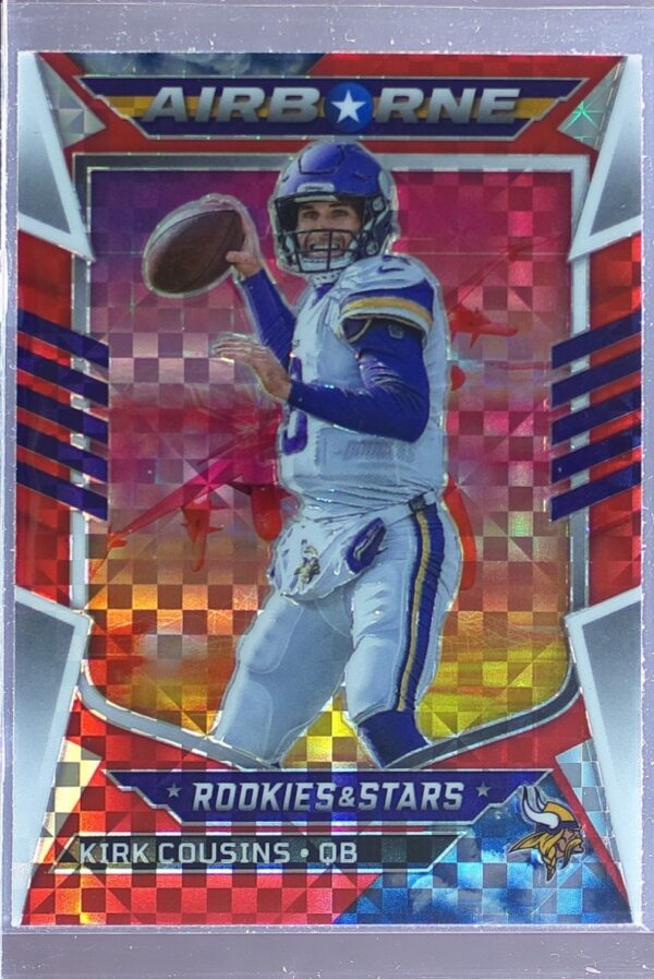 2022 Panini Rookies & Stars Kirk Cousins #AI-14 Vikings Airborne Red Plaid