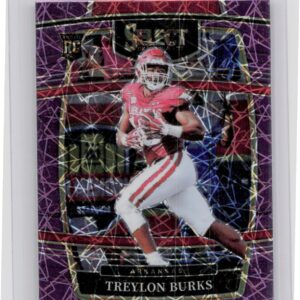 2022 Panini Select Draft Picks Treylon Burks Red Lazer Prizm #6 Razorbacks